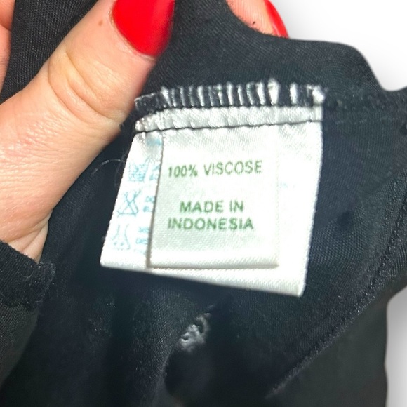 Poupette St. Barth Beach Cover up Black White Embroidered Size Small Boho - Picture 6 of 7